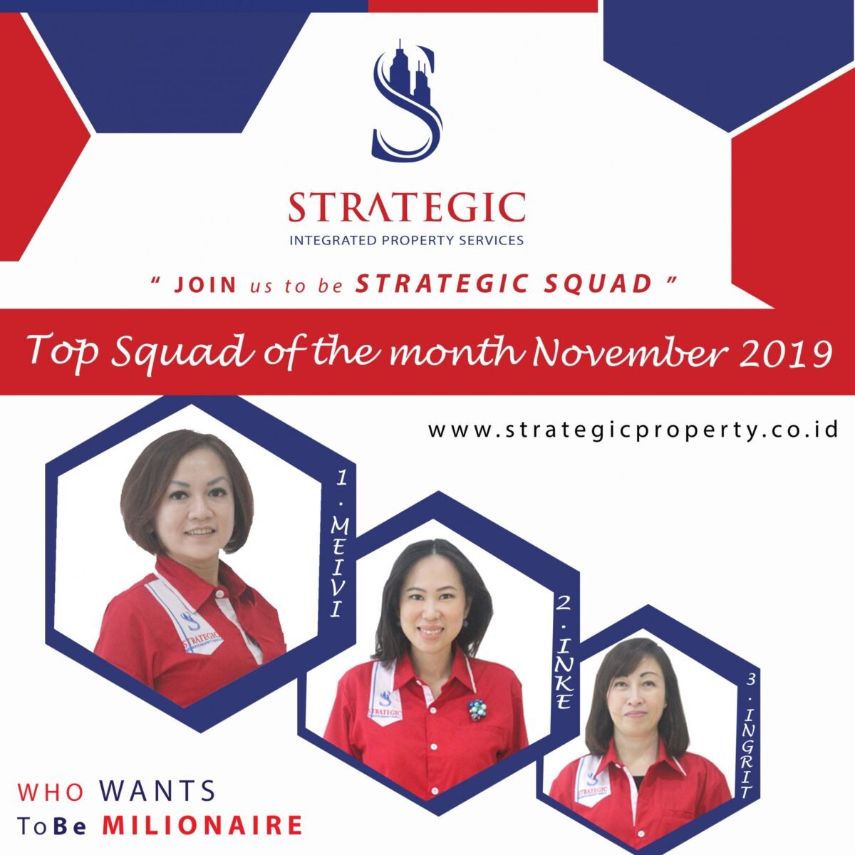 STRATEGIC PROPERTY TOP SQUAD OF THE MONTH NOVEMBER 2019