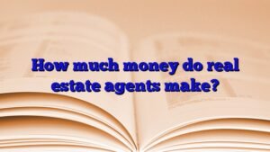 How much money do real estate agents make?