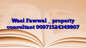 Wael Fawwal _ property consultant 00971524349907